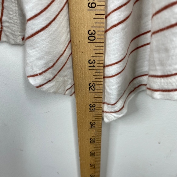 Anthropologie Maeve Alayne Tunic Top XL Babydoll Cottage Y2K Fairy White Stripe - Picture 9 of 11